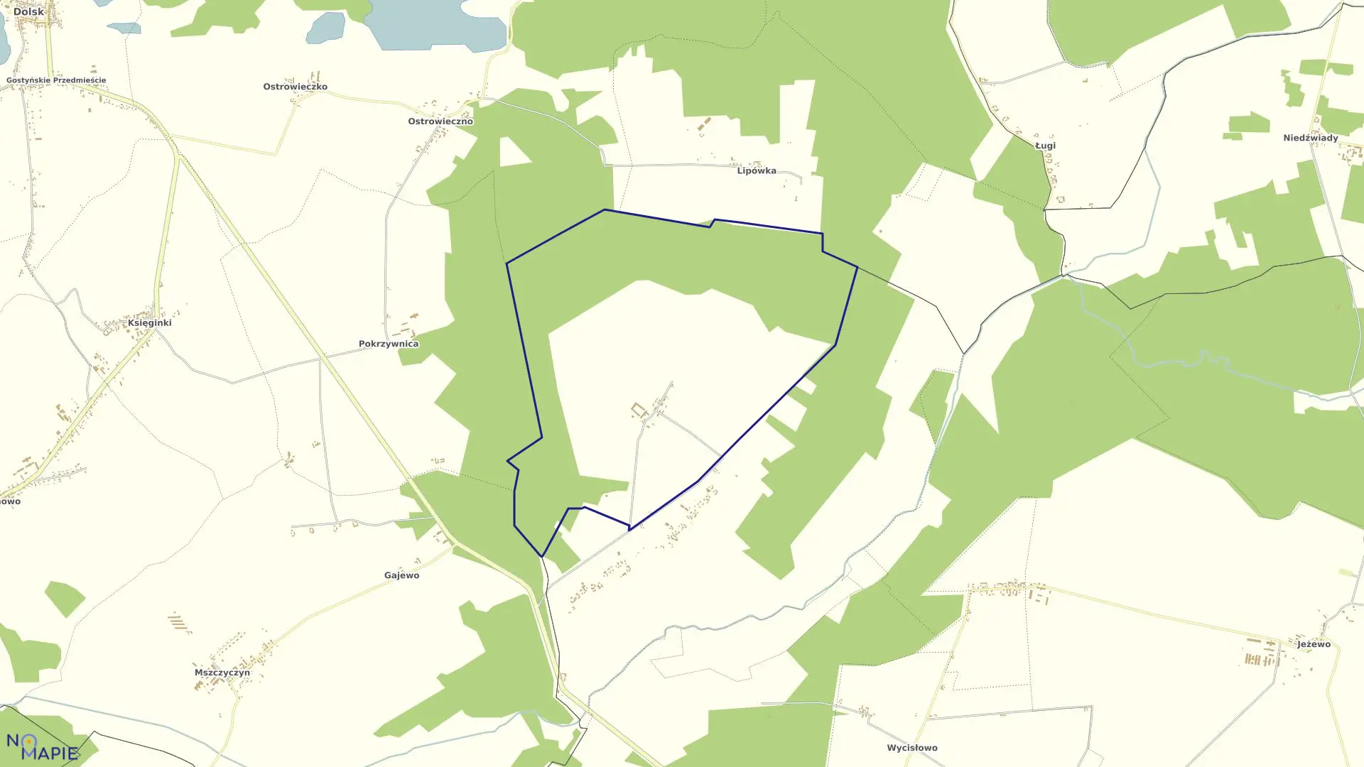 Mapa obrębu BRZEŚNICA w gminie Dolsk